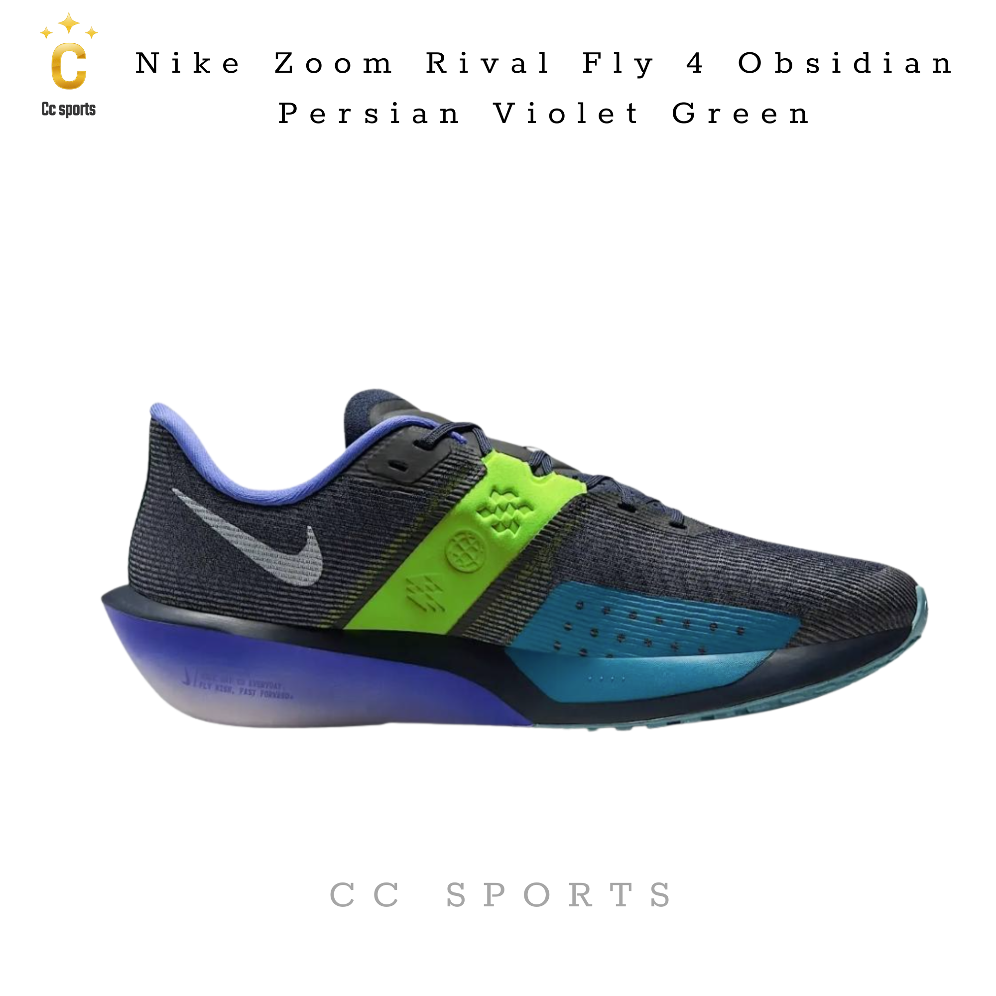 Nike Zoom Rival Fly 4 Obsidian Persian Violet Green