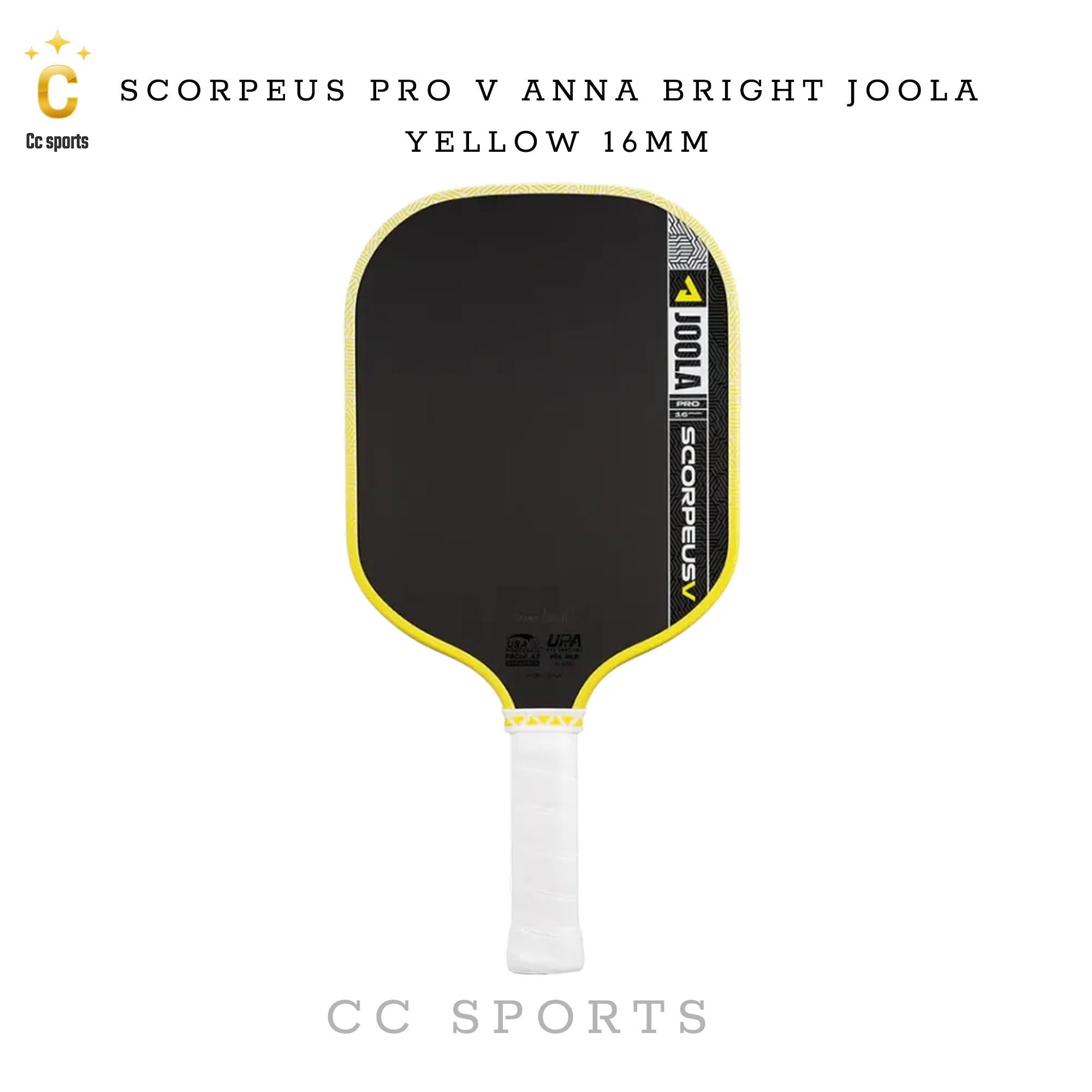 Vợt Scorpeus Pro V Anna Bright JOOLA Yellow 16mm