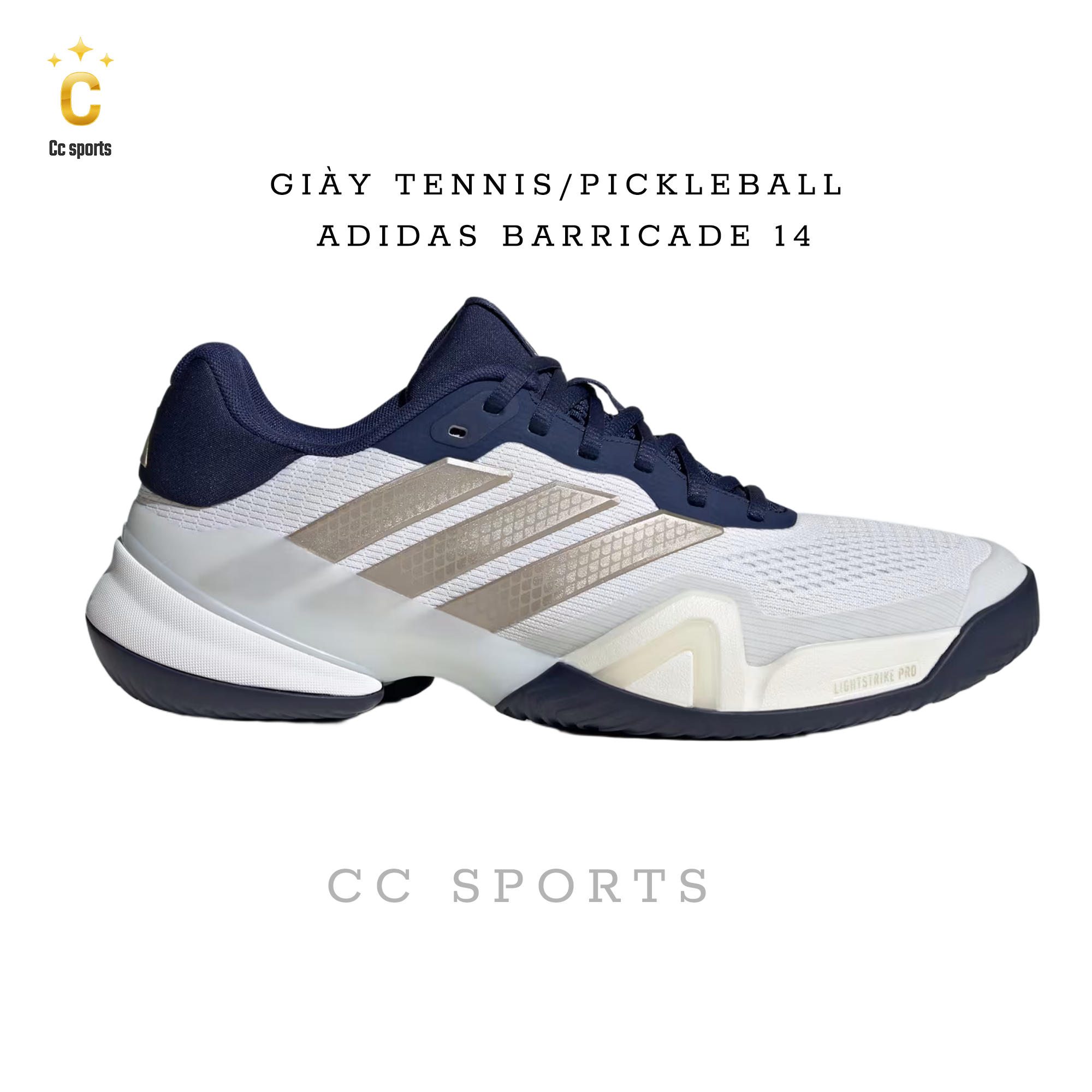 Giày Tennis/Pickleball Adidas Barricade 14M
