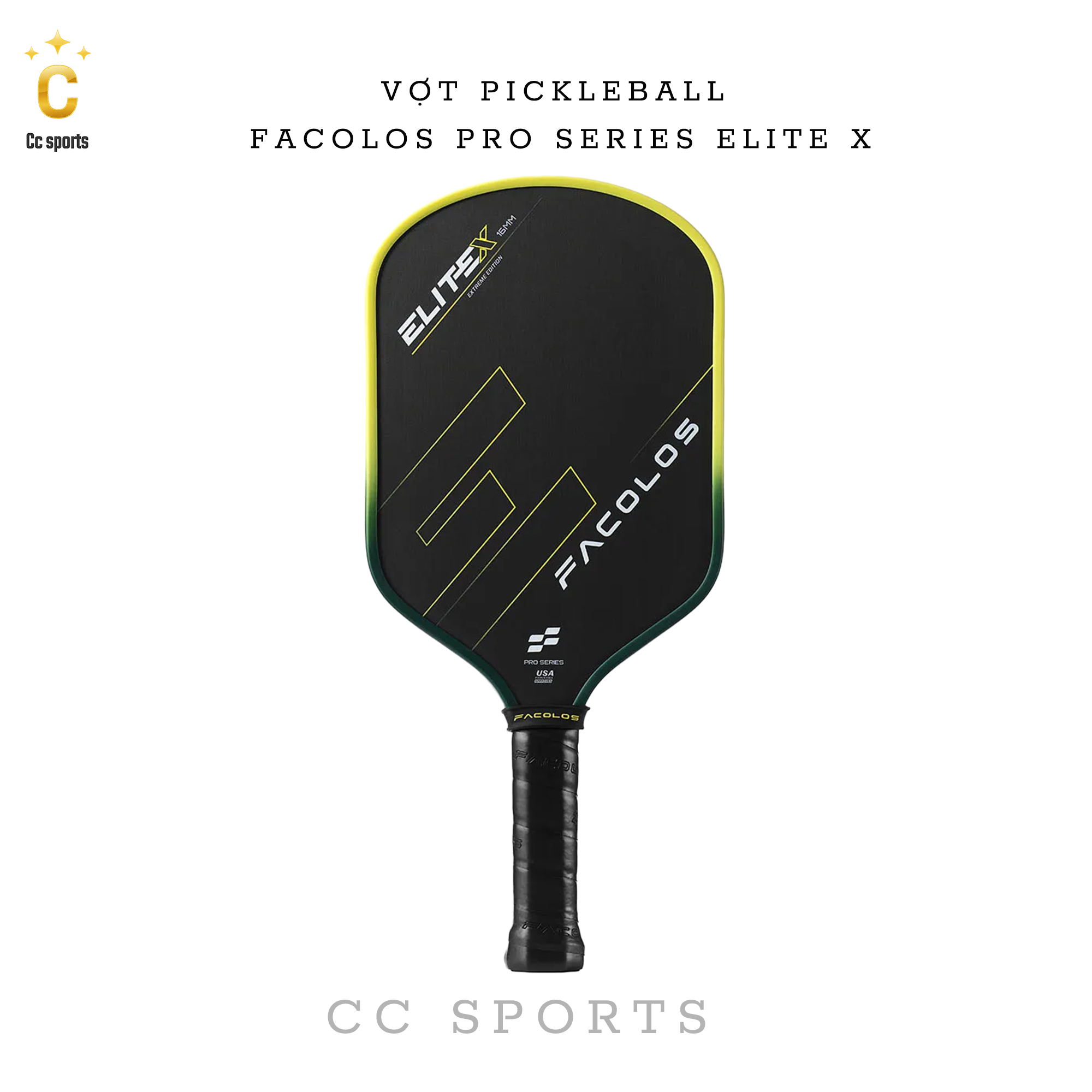 Vợt Pickleball Facolos Pro Series Elite X Elongated Edition 16mm
