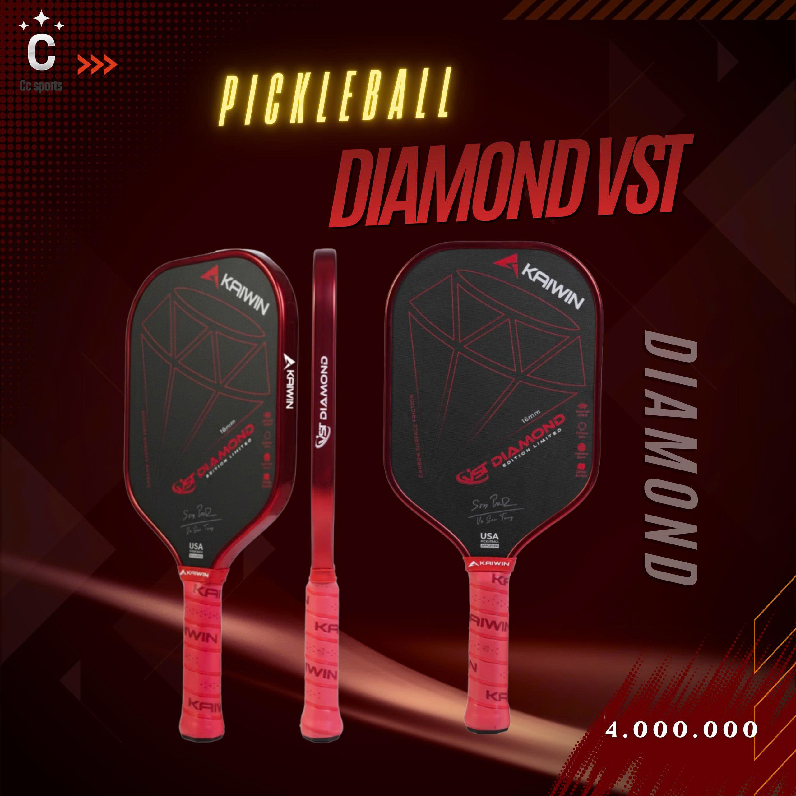 Vợt Pickleball Kaiwin DIAMOND VST