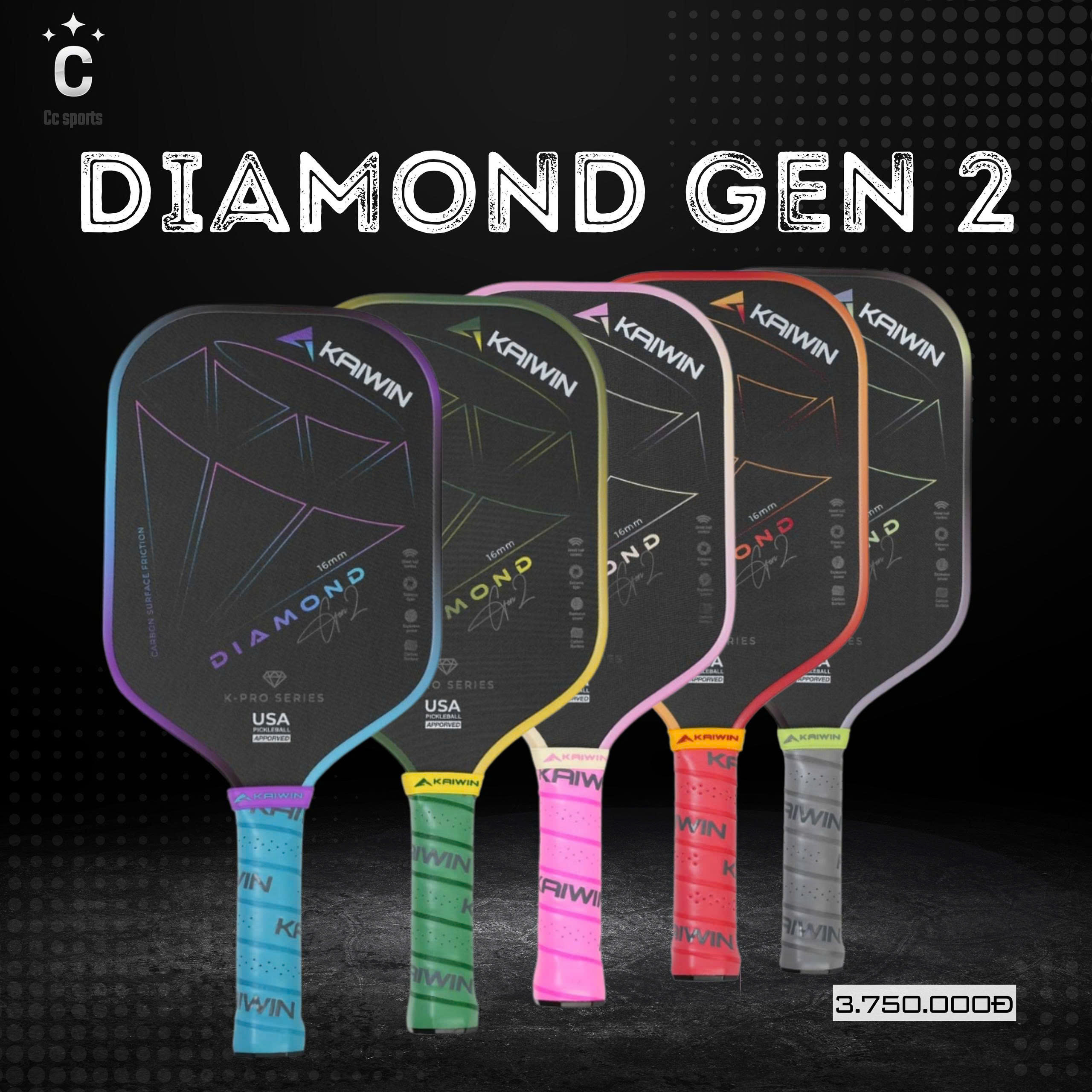 Vợt Pickleball Kaiwin Diamond Gen 2